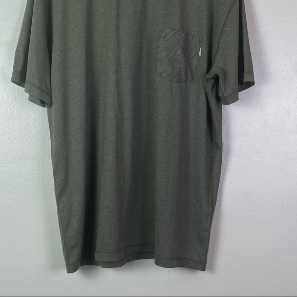 Vuori 2XL ARMY HEATHER GREEN Short Sleeve Tradewind Performance Tee T-Shirt - Picture 4 of 9